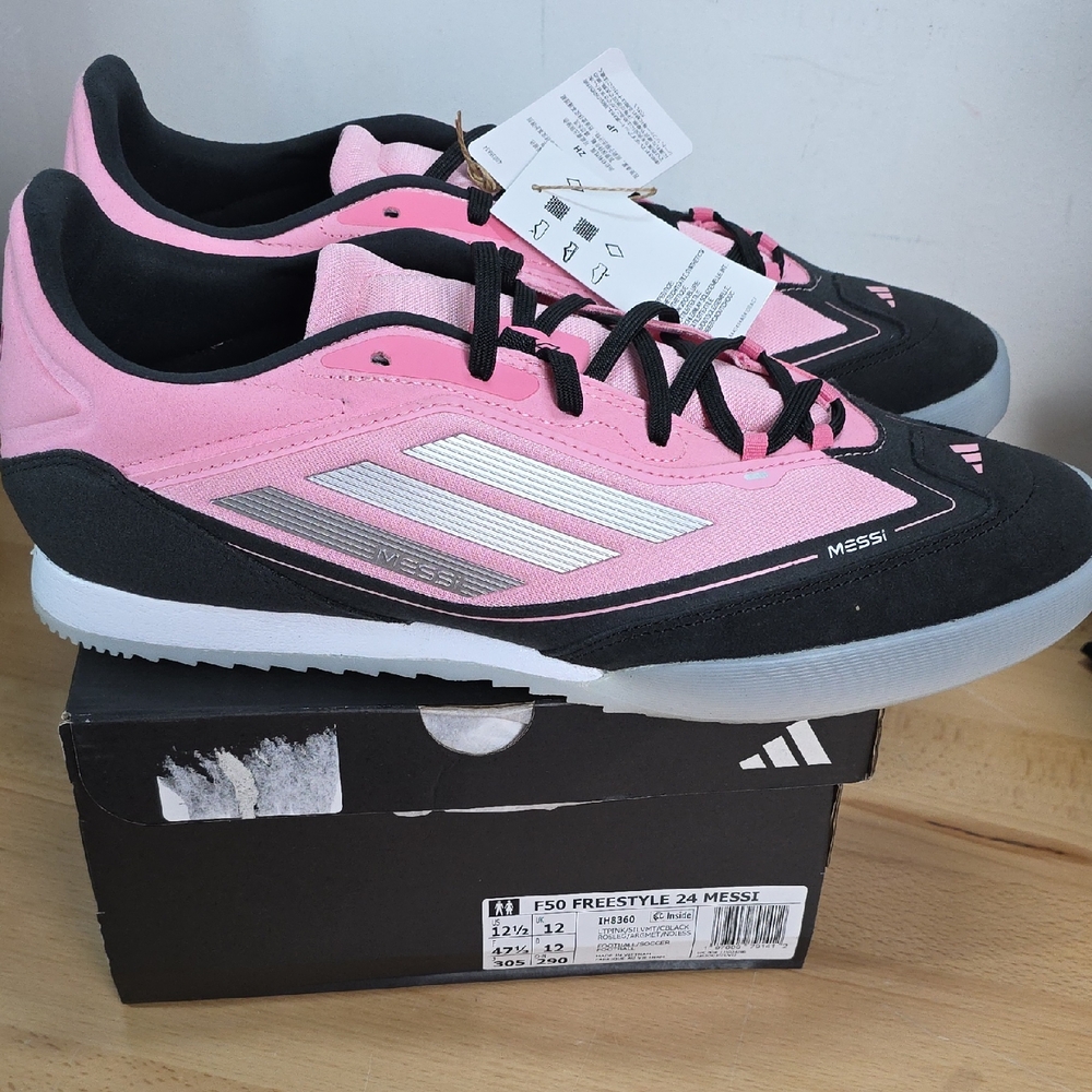 Adidas Pink and Black F50 Freestyle Shoes Soccer Shoe US12.5 Messi